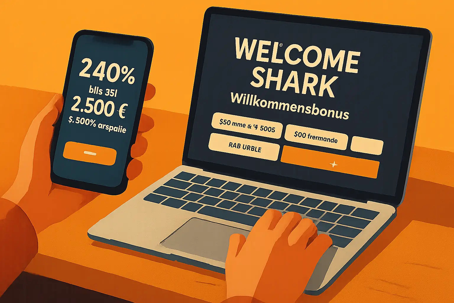 Winshark Bonus: Willkommenspaket und Aktionen visual guide for Winshark Casino